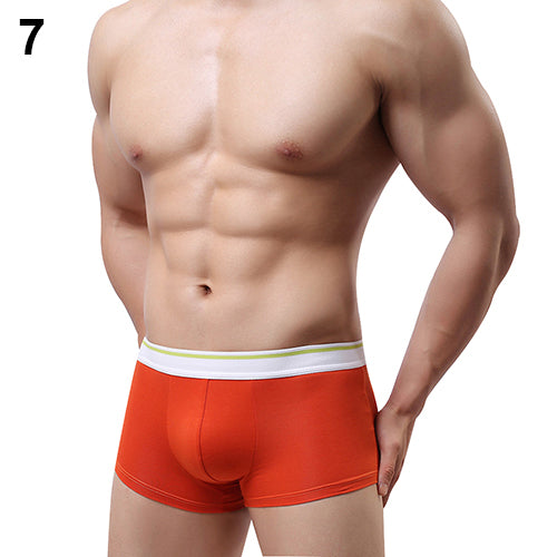 Men's Fashion Summer Sexy Breathable Underwear Bulge Pouch Boxer Shorts Briefs