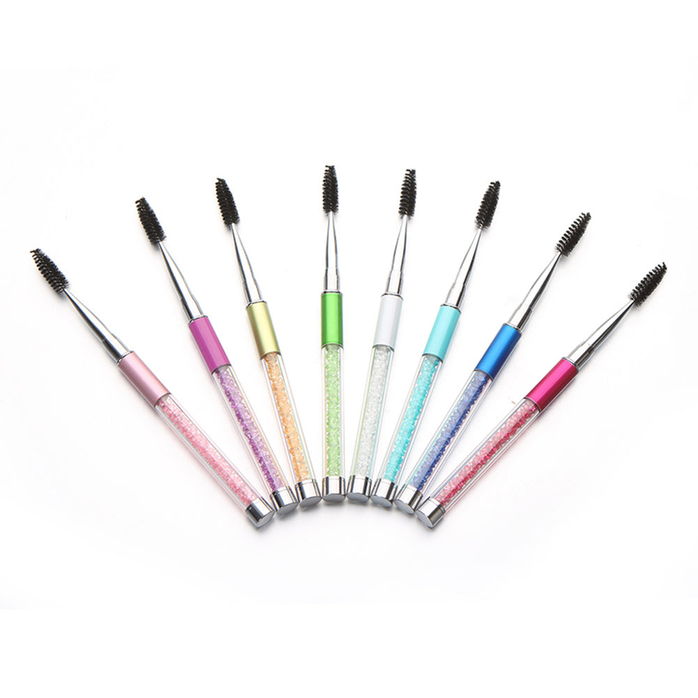 Rhinestone Eyelash Brush Cosmetic Mascara Applicator Spooler Lady Makeup Tool