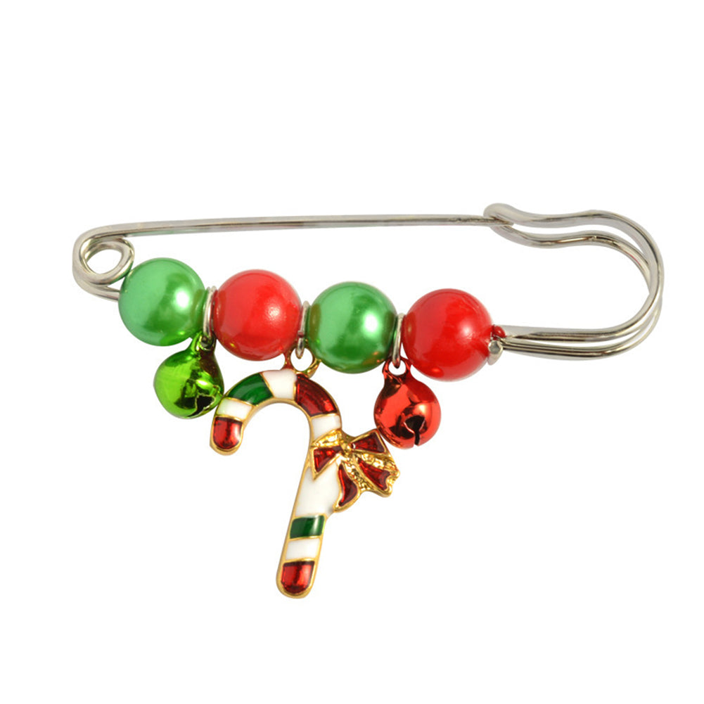 Handcraft Gift Santa Claus Christmas Tree Pattern Small Bell  Cute Brooch Pin