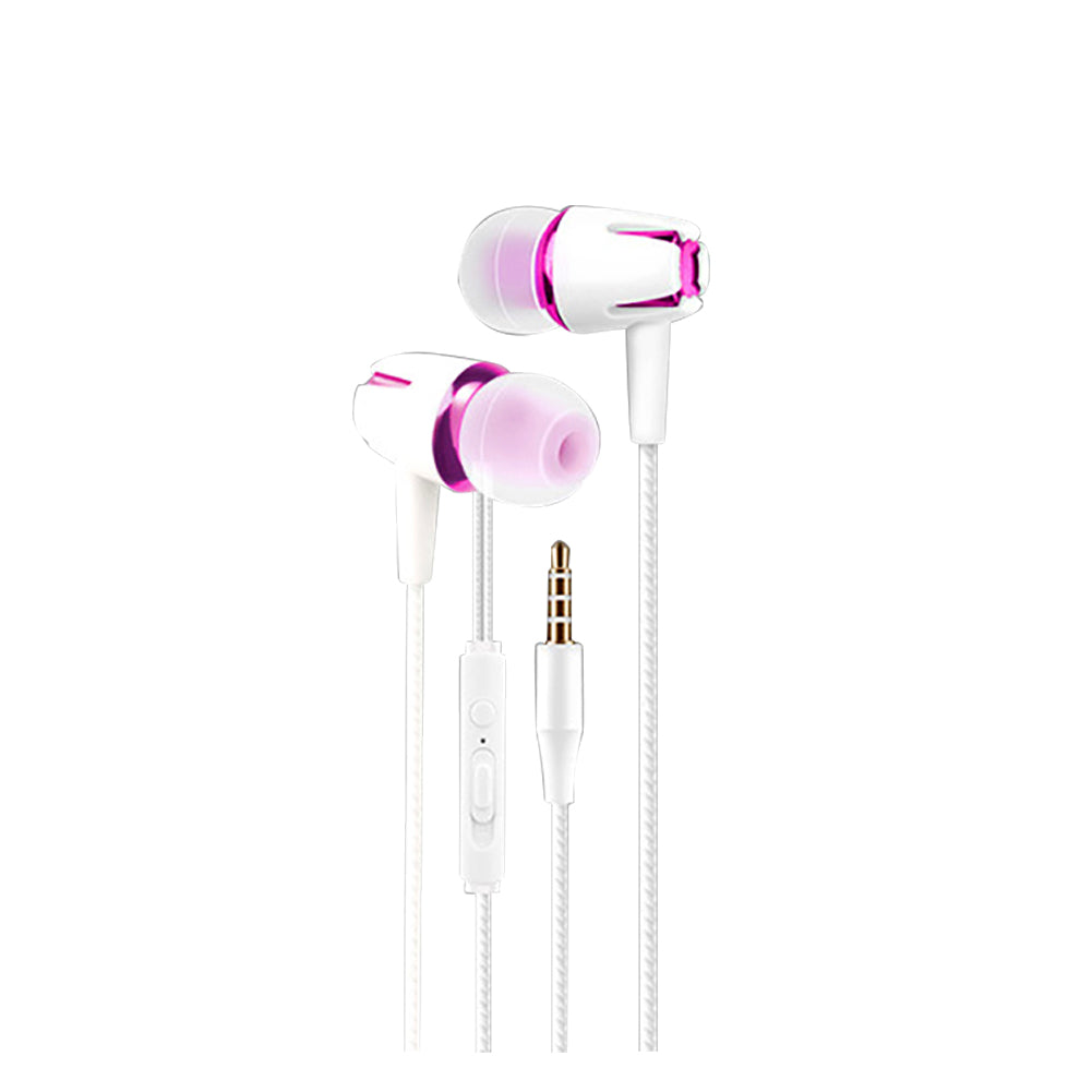 Fashion Threaded Cable Heavy Bass Stereo Music In-ear Headset Earphone with Mic
