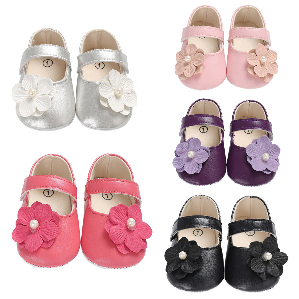 Cute Baby Girls Infants Autumn Flower Shoes Prewalker Footwear First Walker