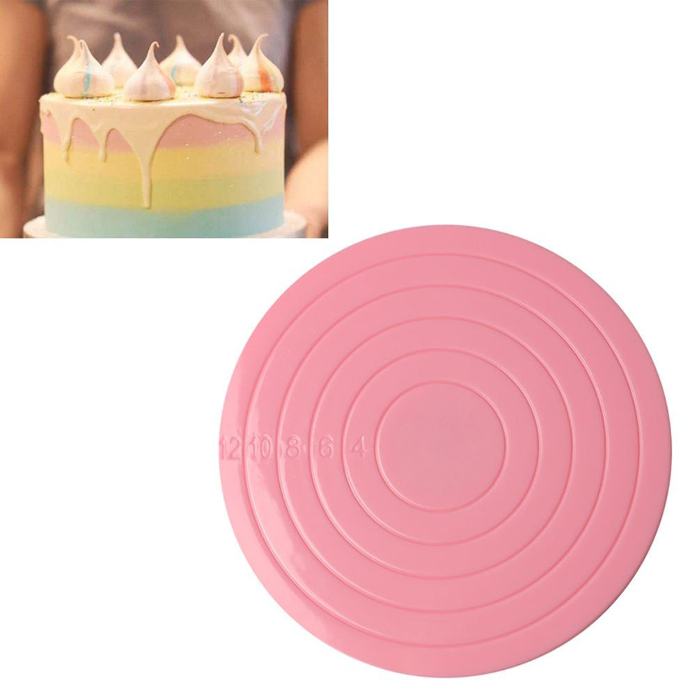 14cm Round Food-grade Plastic Rotating Cake Turntable Stand Baking Decor Plate