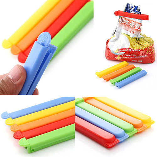 5 Pcs Home Food Close Clip Seal Bags Plastic Storage Sealing Rods Sealer Clips