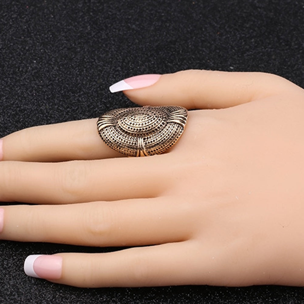 Creative Exaggerate Mesh Holes Design Alloy Finger Ring Men Women Jewelry Gift