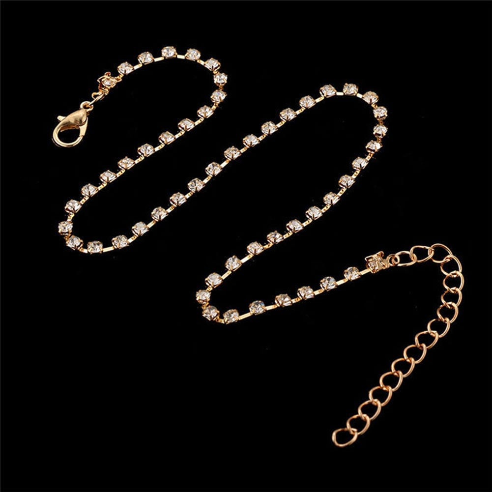 Fashion Women Shiny Rhinestones Collar Choker Necklace Wedding Party Jewelry