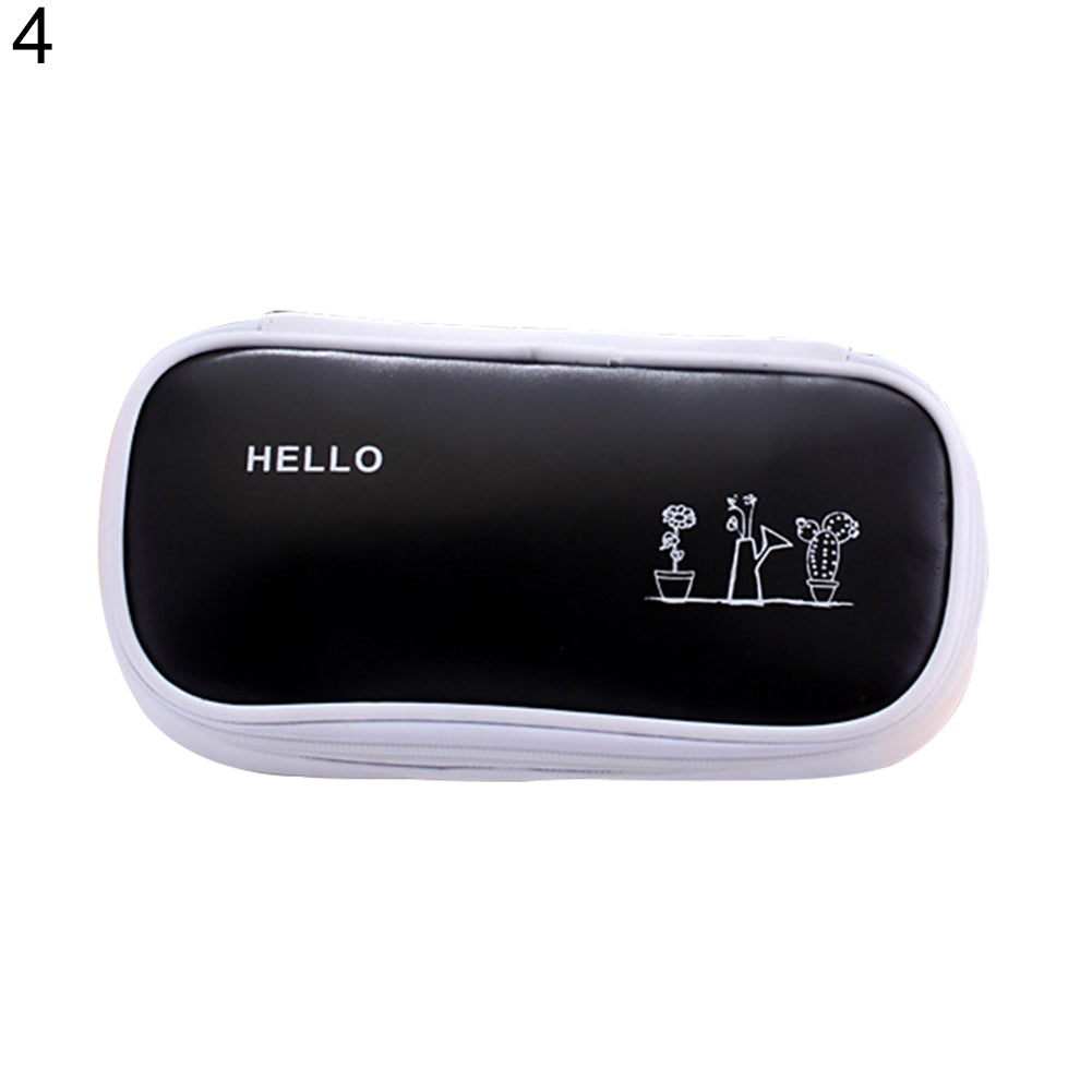 Animal Plant Large Capacity Pen Pouch Pencil Case Stationery Storage Bag Box