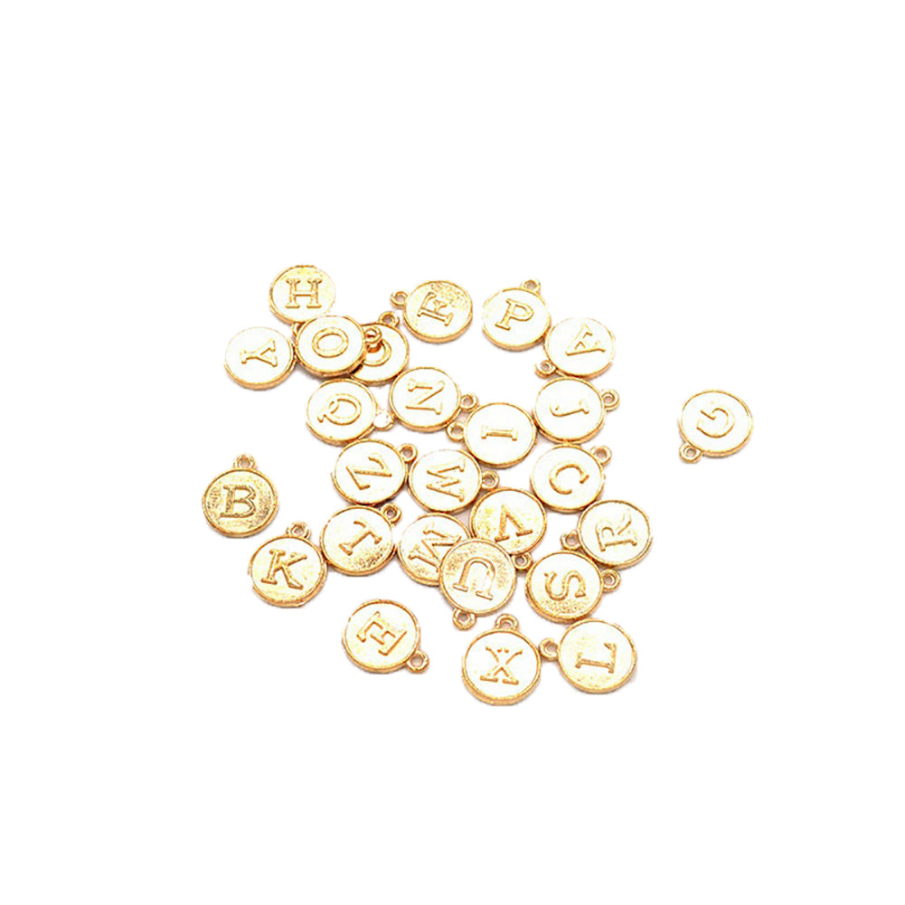 26Pcs English Alphabet A-Z Letter Charms for Bracelet Neckalce Jewelry Making