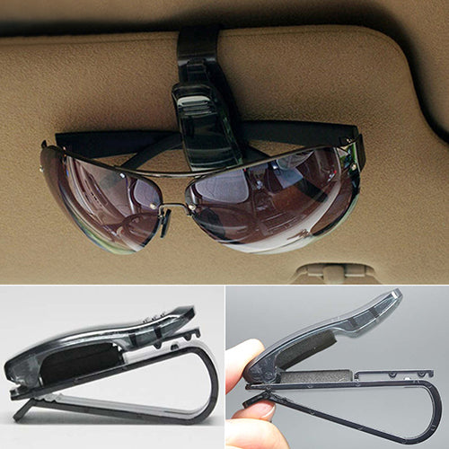 Fashion Black Auto Car Vehicle Visor Glasses Sunglasses Ticket Card Holder Clip