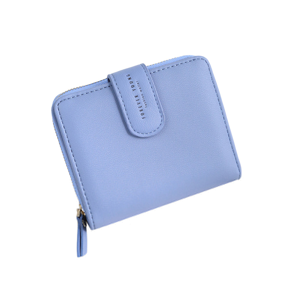 Lady Fashion Faux Leather Wallet Card Holder Zipper Short Purse Christmas Gift