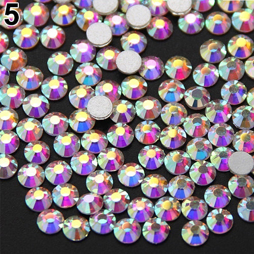 1440 Pcs Colorful Rhinestones Flat Back Accessories Diy Phone Case Nail Decals