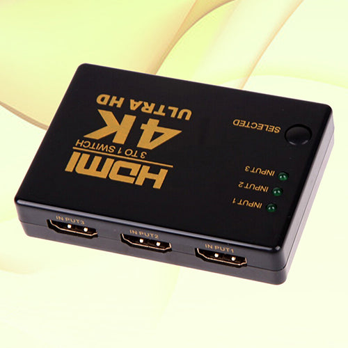 3 in 1 out HDMI Switch Hub Switcher Adapter for 4K*2K HDMI 3D TV HDCP Repeater