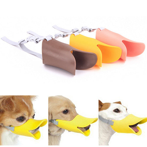Dog Anti Bite Duck Mouth Shape Dog Mouth Cover Silicone Biteproof Pet Muzzle