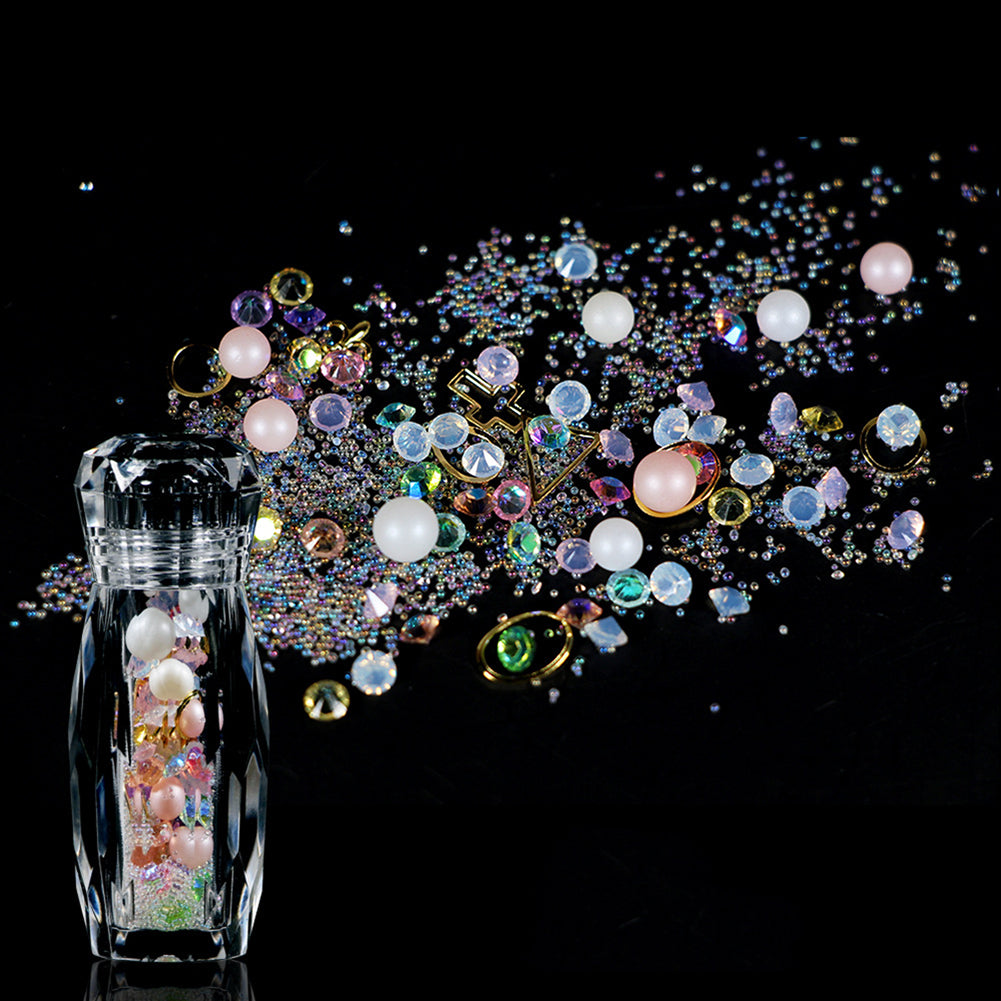 Mini Faux Pearl Rhinestone Stone Nail Art Decoration Salon DIY Manicure Tool