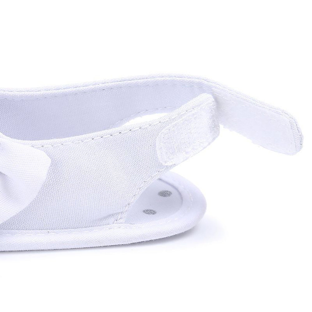 Baby Girl Cute Bowknot Flower Soft Sole Prewalker Anti-Skid Shoes Summer Sandals
