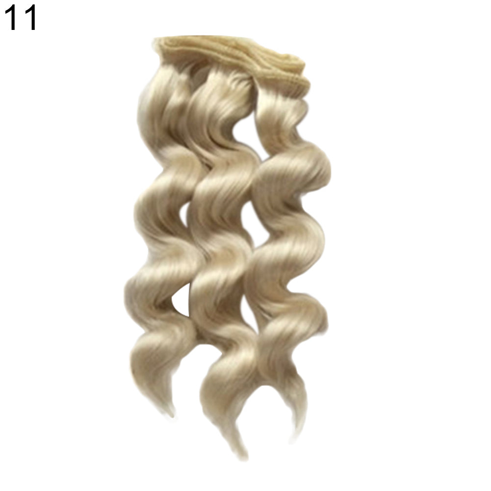 15cm Wig DIY Curly Hair for Barbie Repair Accessories Solid Color Kids Toys