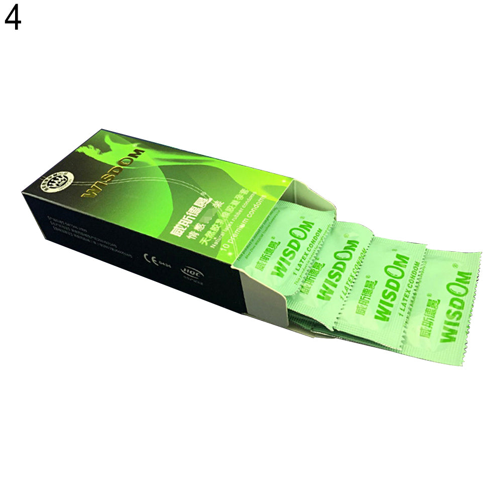 10Pcs Natural Latex Ultra Thin Men Spike Condoms Adult Contraception Sex Toy