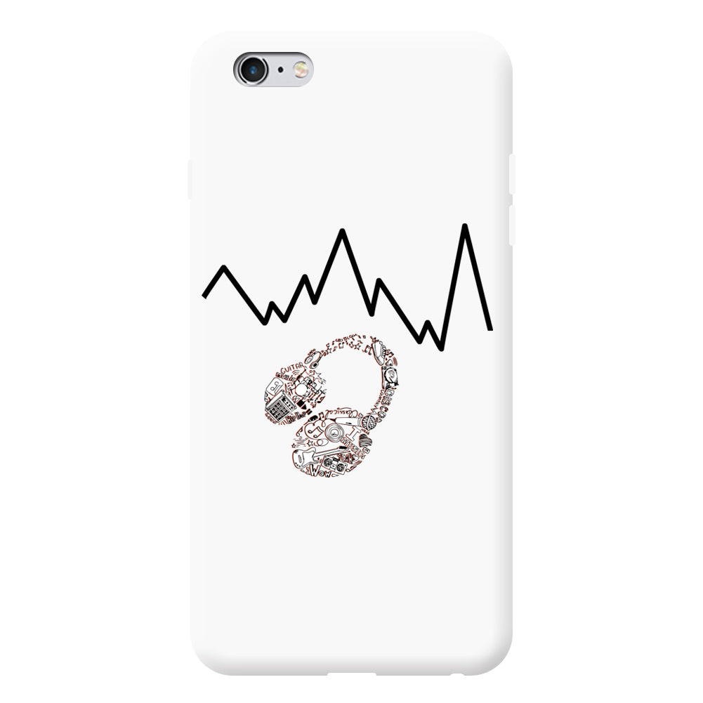 Curved Line Print Touch Screen Flip Full Cover Case for iPhone 6S Samsung S6 S7