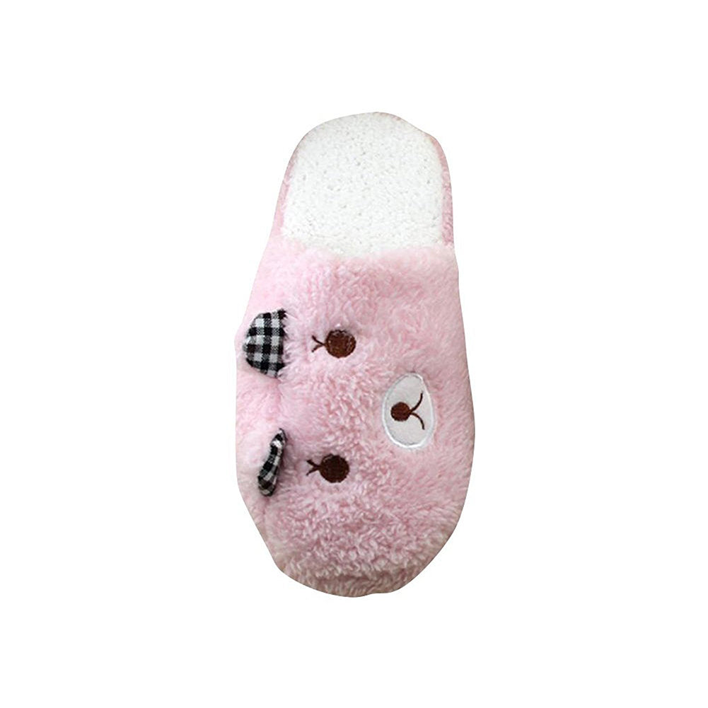 Women Lovely Bear Pattern Soft Sole Cotton-padded Slippers Winter Indoor Shoes