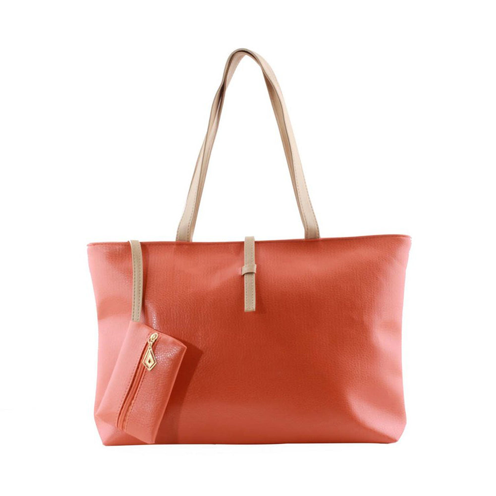 Women's Faux Leather Tote Shoulder Bag Handbag