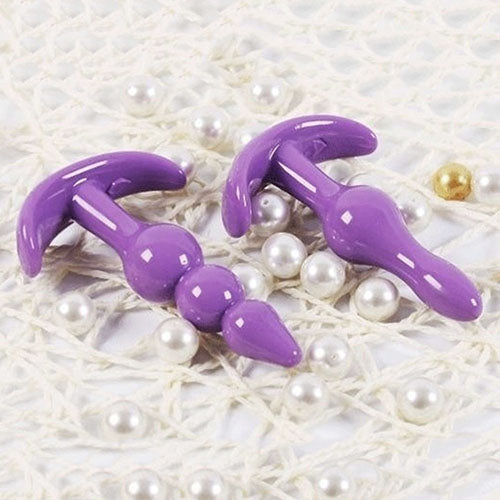4 Pcs Soft Butt Plugs Adult Product Beads Shape Anal Plug Massager Mini Sex Toy