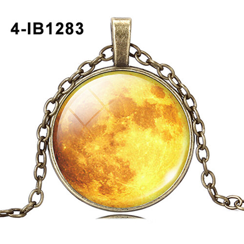 Unisex Universe Galaxy Nebula Glass Dome Cabochon Pendant Chain Necklace Gift