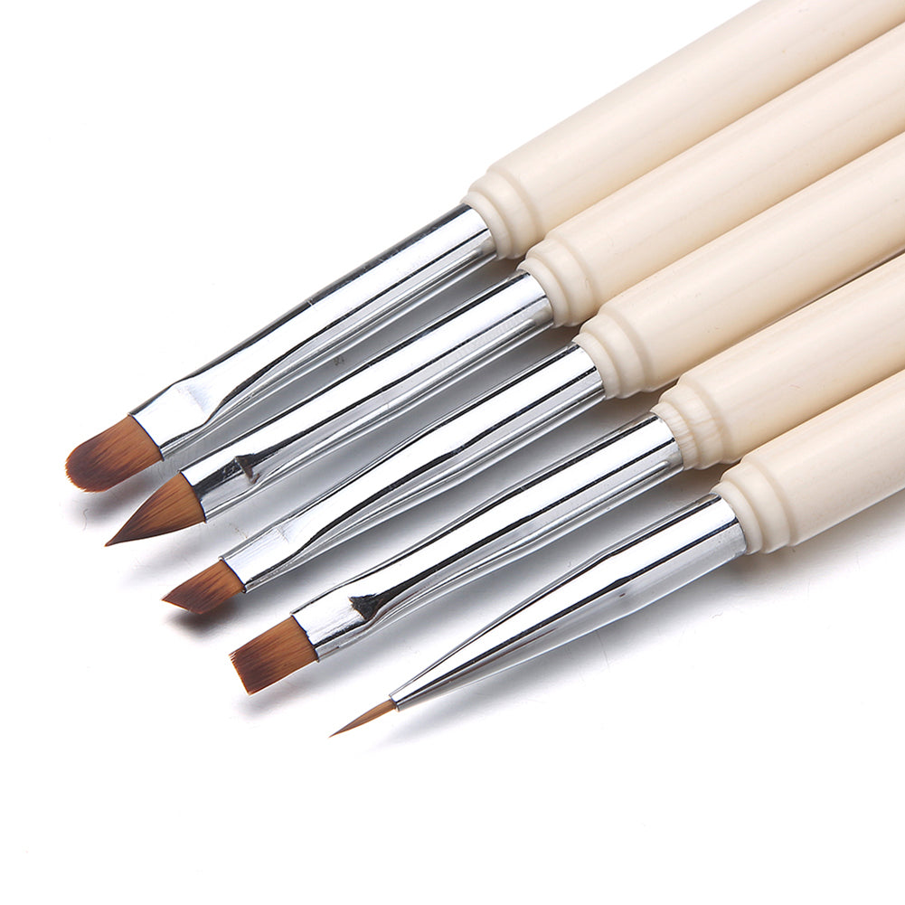 Nail Art UV Gel Clear Faux Crystal Detail Liner Painting Drawing Pen Brush Tool