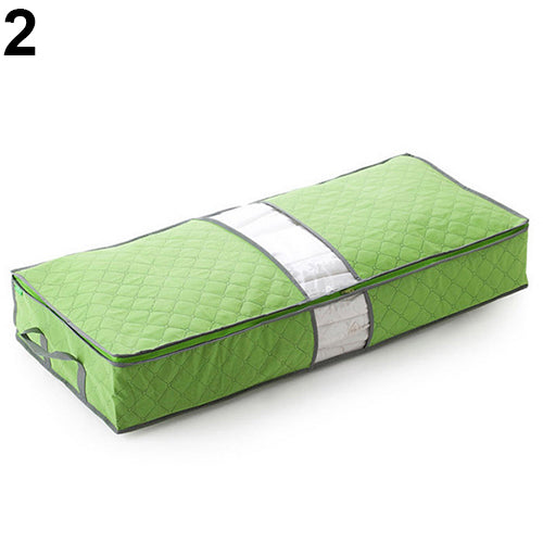 Zipped Clothes Duvet Clothing Pillow  Under Bed Handle Storage Organizer Bag