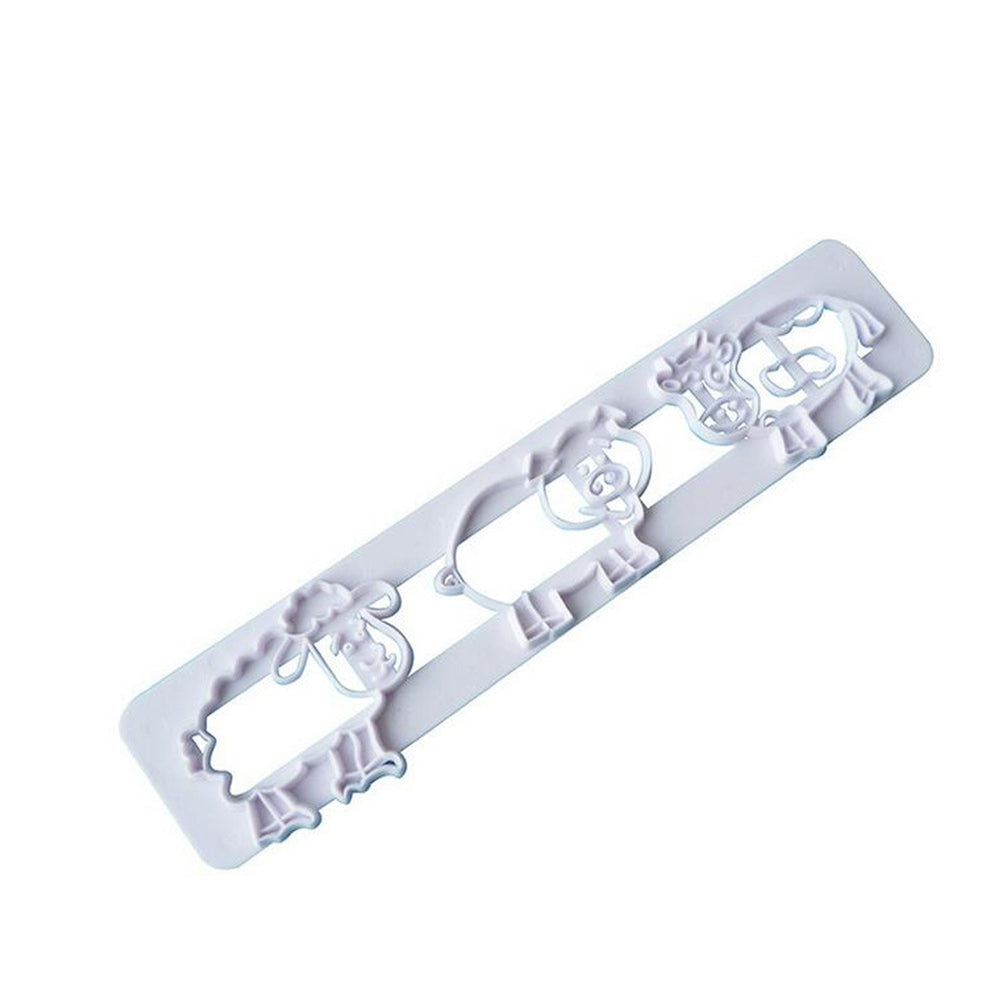 Lovely Farm Animal Sheep Pig Cow Plastic Candy Cookies Mold Cake Baking Mould