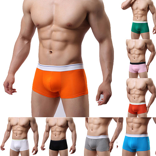 Men's Fashion Summer Sexy Breathable Underwear Bulge Pouch Boxer Shorts Briefs