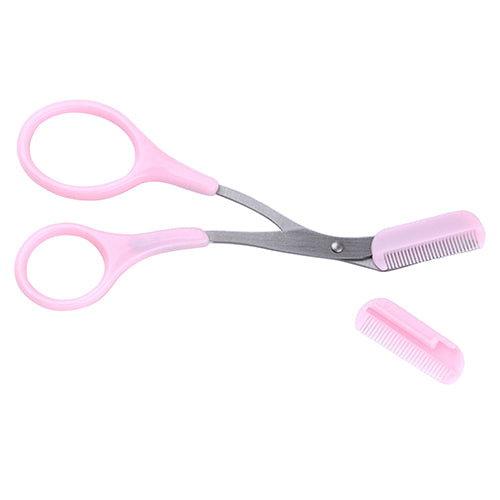 Women's Eyebrow Trimmer Comb Eyelash Hair Scissors Cutter Remover Makeup Tool