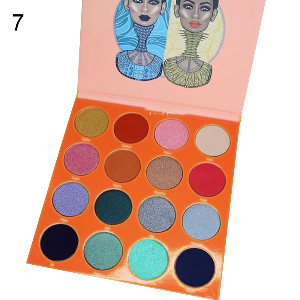 6 12 16 Colors Glitter Matte Effect Powder Eyeshadow Palette Eye Cosmetic Makeup