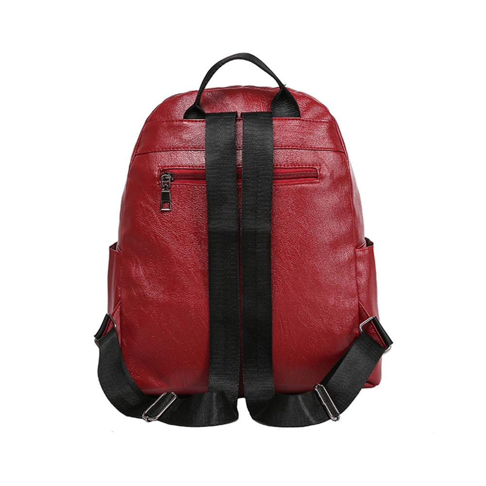 Women Fashion Faux Leather Backpack Casual Lightweight School Travel Daypack