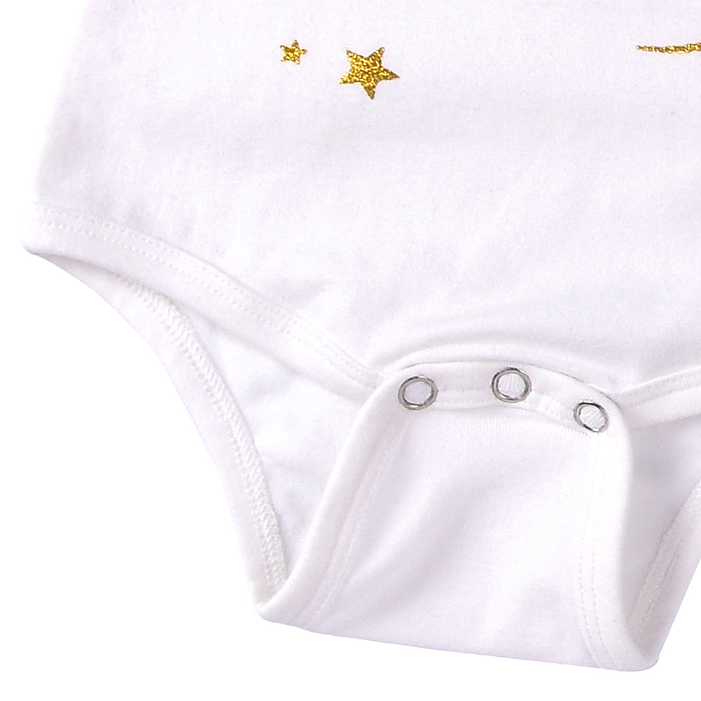 Christmas Baby Girls Snowflake Santa Baby Print Short Sleeve Romper Dots Pants