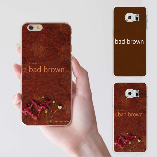 Simple Bad Brown Print Phone Back Case Cover for iPhone 6 Samsung Galaxy S6