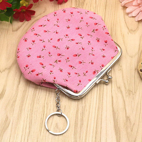 Women's Lovely Floral Pattern Card Change Holder Mini Wallet Clutch Coin Purse