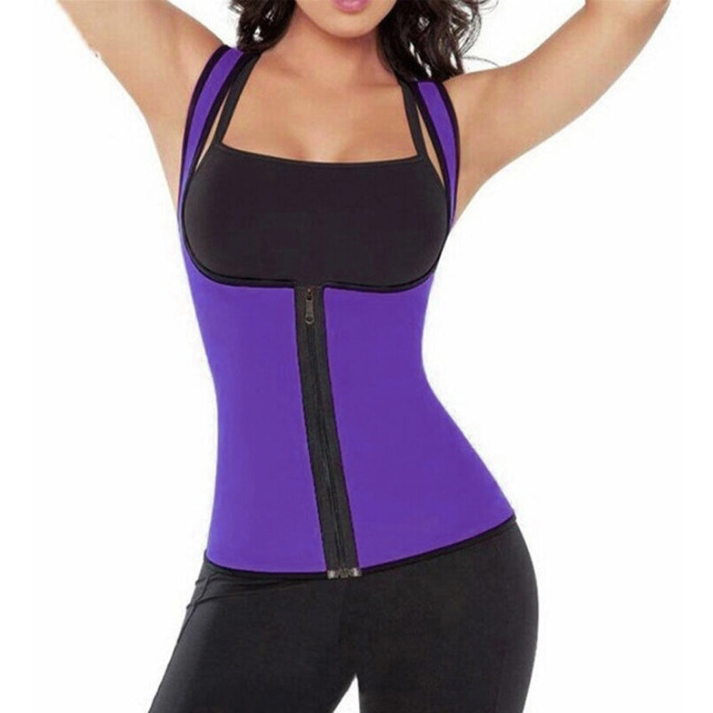 Women Sweat Enhancing Waist Training Corset Waist Trainer Body Shaper Sport Vest