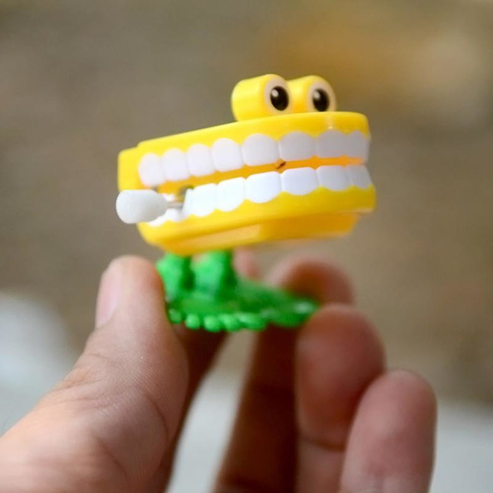 Cute Cartoon Jumping Tooth Baby Kids Dental Educational Clockwork Wind-up Toy