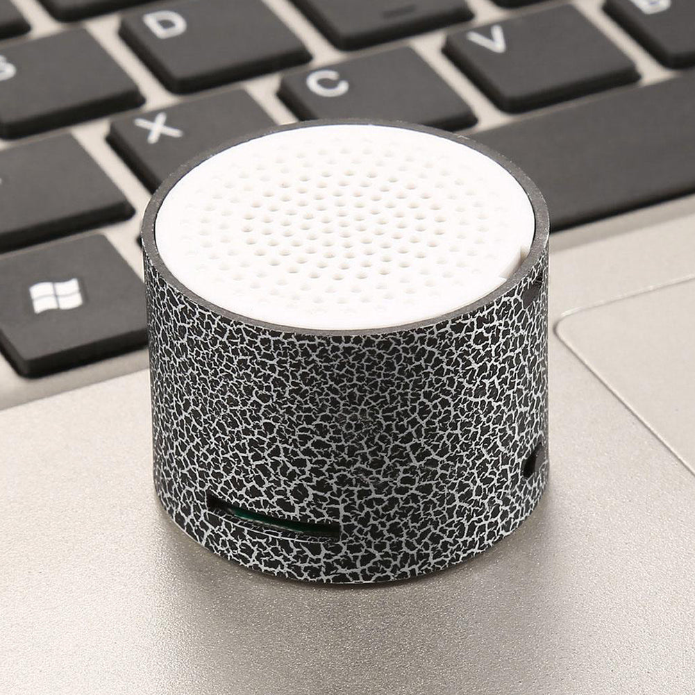 3.5mm Portable USB Bluetooth Crack Pattern Mini Stereo Speaker Wireless MP3