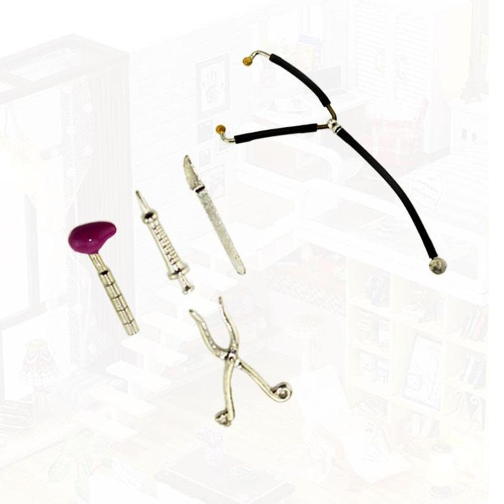 Cute Miniature Alloy Medical Equipment Set Dollhouse Accessories 1:12 Model