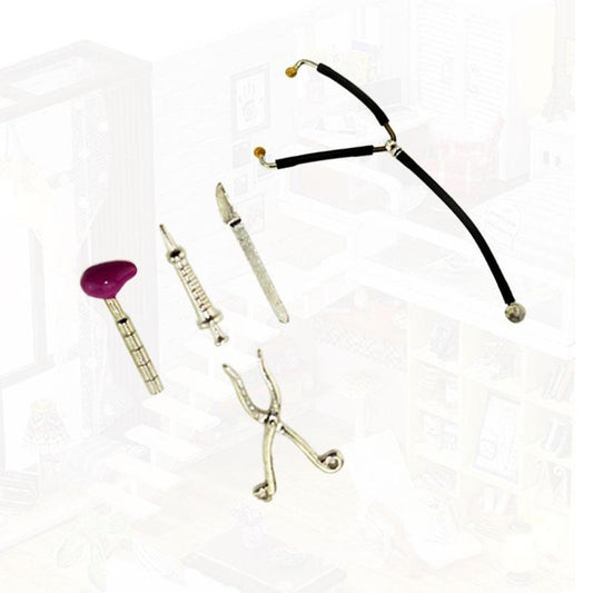 Cute Miniature Alloy Medical Equipment Set Dollhouse Accessories 1:12 Model
