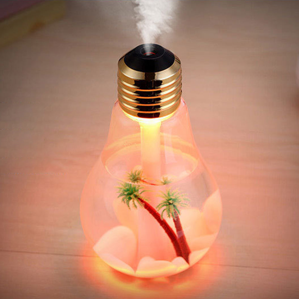 Mini Bulb Air Humidifier Diffuser Essential Oil Ultrasonic Aroma Mist Purifier
