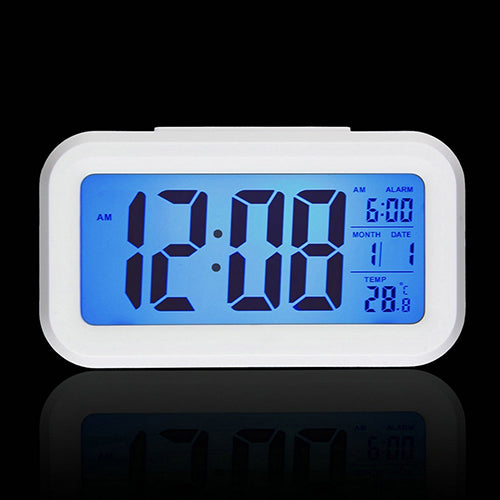 Led Digital Electronic Alarm Clock Backlight Time With Calendar + Thermometer