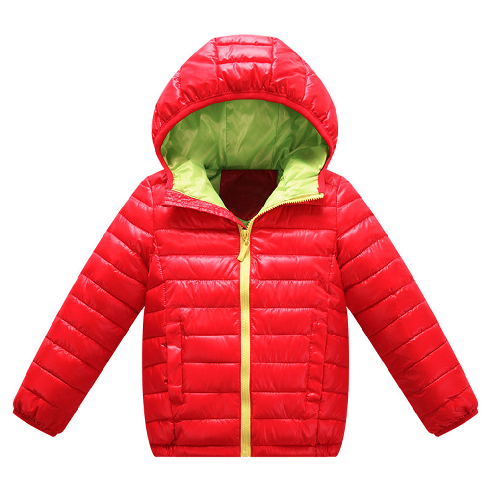Children Kids Hooded Winter Coat Long Sleeve Girls Boys Windproof  Warm Jacket