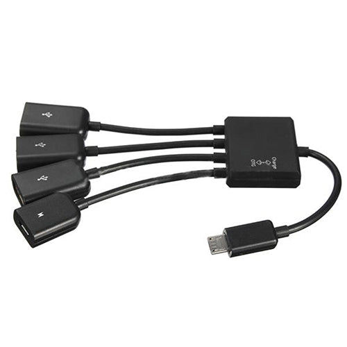 4 In 1 Micro USB Hub OTG Cable Extension Adapter for Android Samsung Tablet