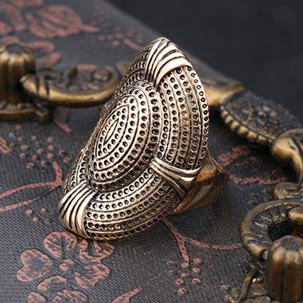 Creative Exaggerate Mesh Holes Design Alloy Finger Ring Men Women Jewelry Gift