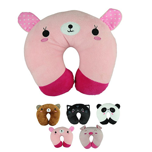 Cute Cartoon Panda Cat Bear Rabbit Pig Travel Car Home U Shape Neck Rest Pillow