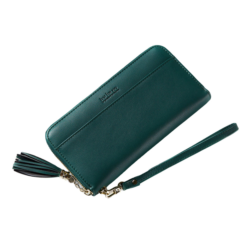 Fashion Women Faux Leather Zipper Long Wallet ID Credit Card Holder Gift