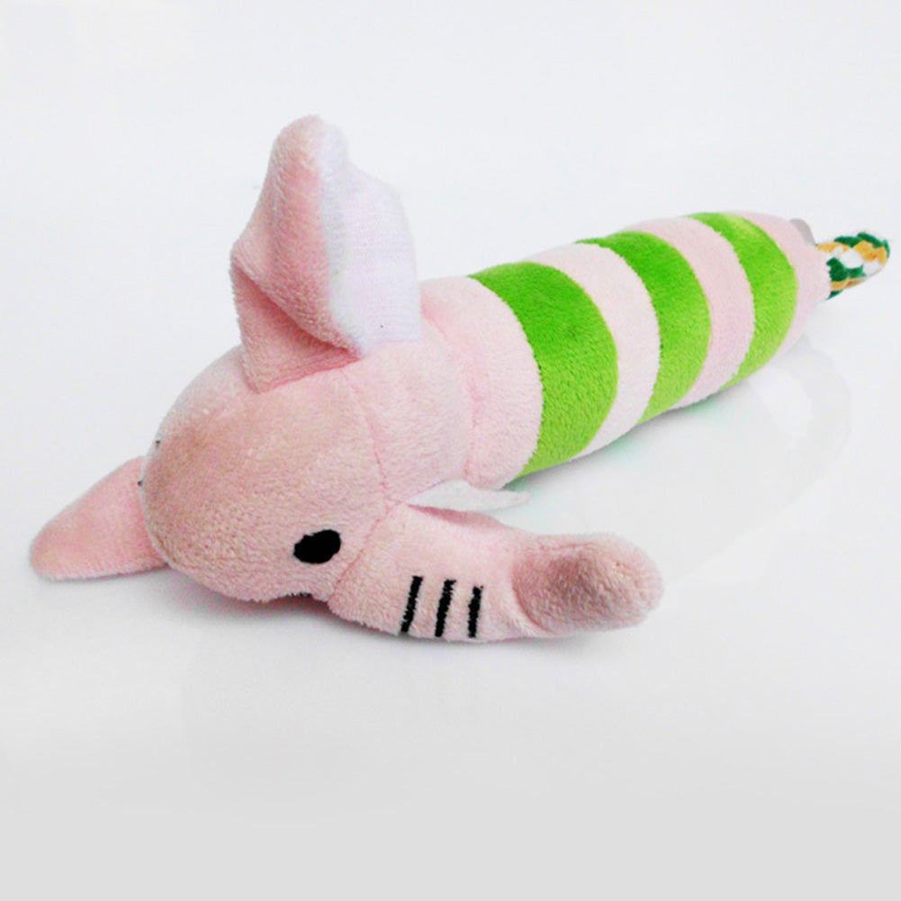 Pet Puppy Cat Dog Chew Bite Toy Elephant Hippo Pattern Teething Plush Toy