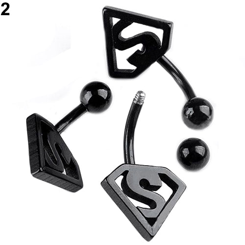 Stainless Steel Bat Ball Belly Navel Ring Button Barbell Body Piercing Jewelry