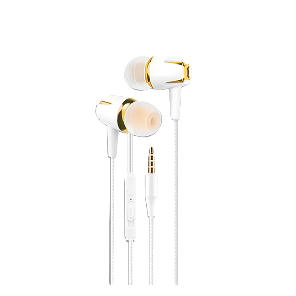 Fashion Threaded Cable Heavy Bass Stereo Music In-ear Headset Earphone with Mic